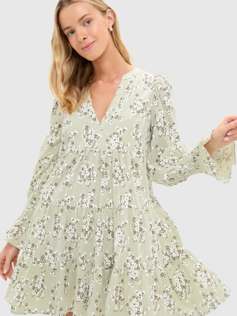 Green Ditsy Floral Kenzo Dress